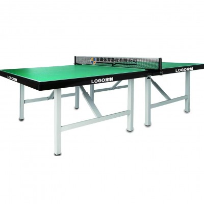 Foldable Table Tennis Table | Custom Logo Ping Pong Table in Blue/Black/Green-img1