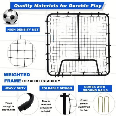 Foldable Multi-Sport Soccer Rebounder Net | Portable Training Rebound Net for Football & Soccer Dril