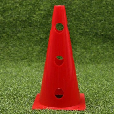 Durable 32cm Agility Cone with Holes | Sports Training Marker Cone for Field & Gym Use ﻿
