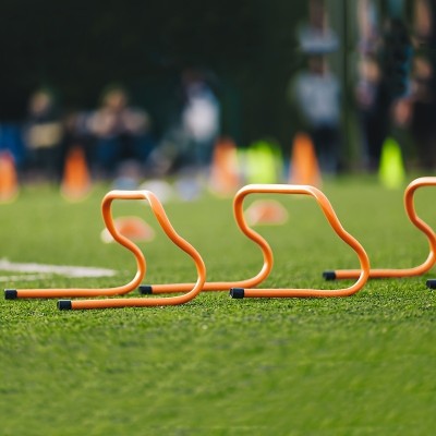 Soccer Agility Hurdles | 6-Pack Plastic Training Hurdles for Speed & Footwork Drills