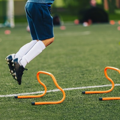 Soccer Agility Hurdles | 6-Pack Plastic Training Hurdles for Speed & Footwork Drills